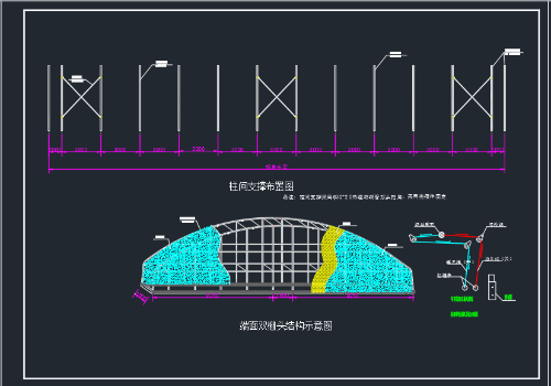 20米或22米跨度棉被大拱棚溫室設(shè)計(jì)圖紙