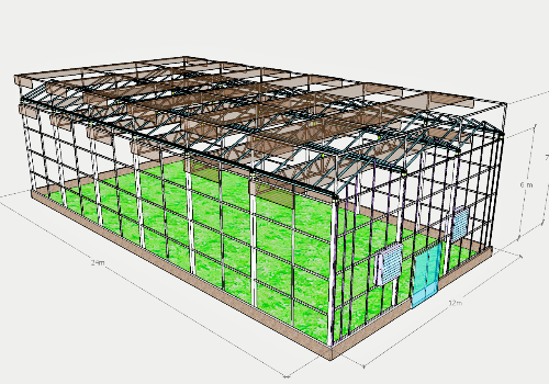 玻璃連棟溫室大棚結構圖設計